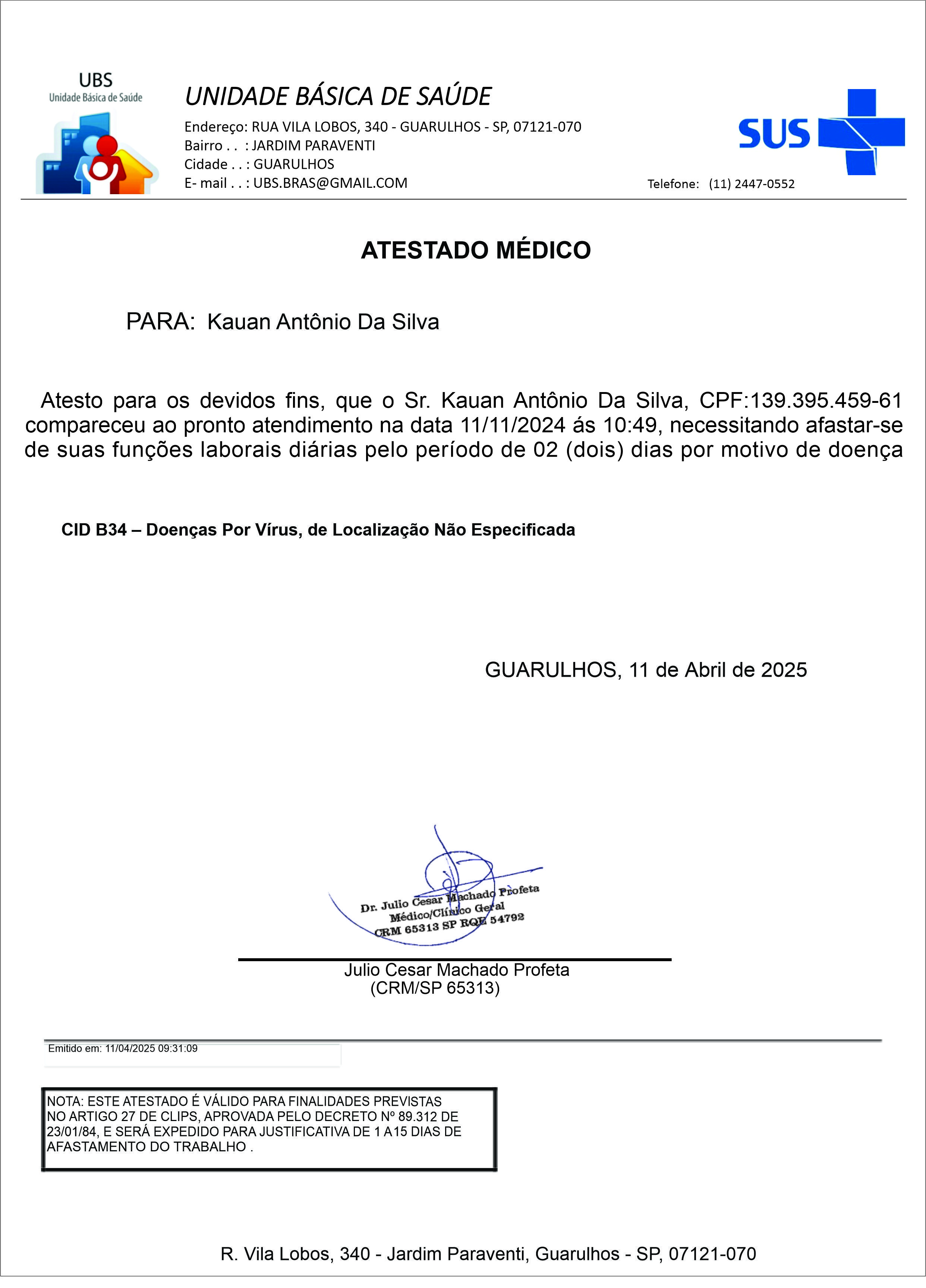 Modelo UBS